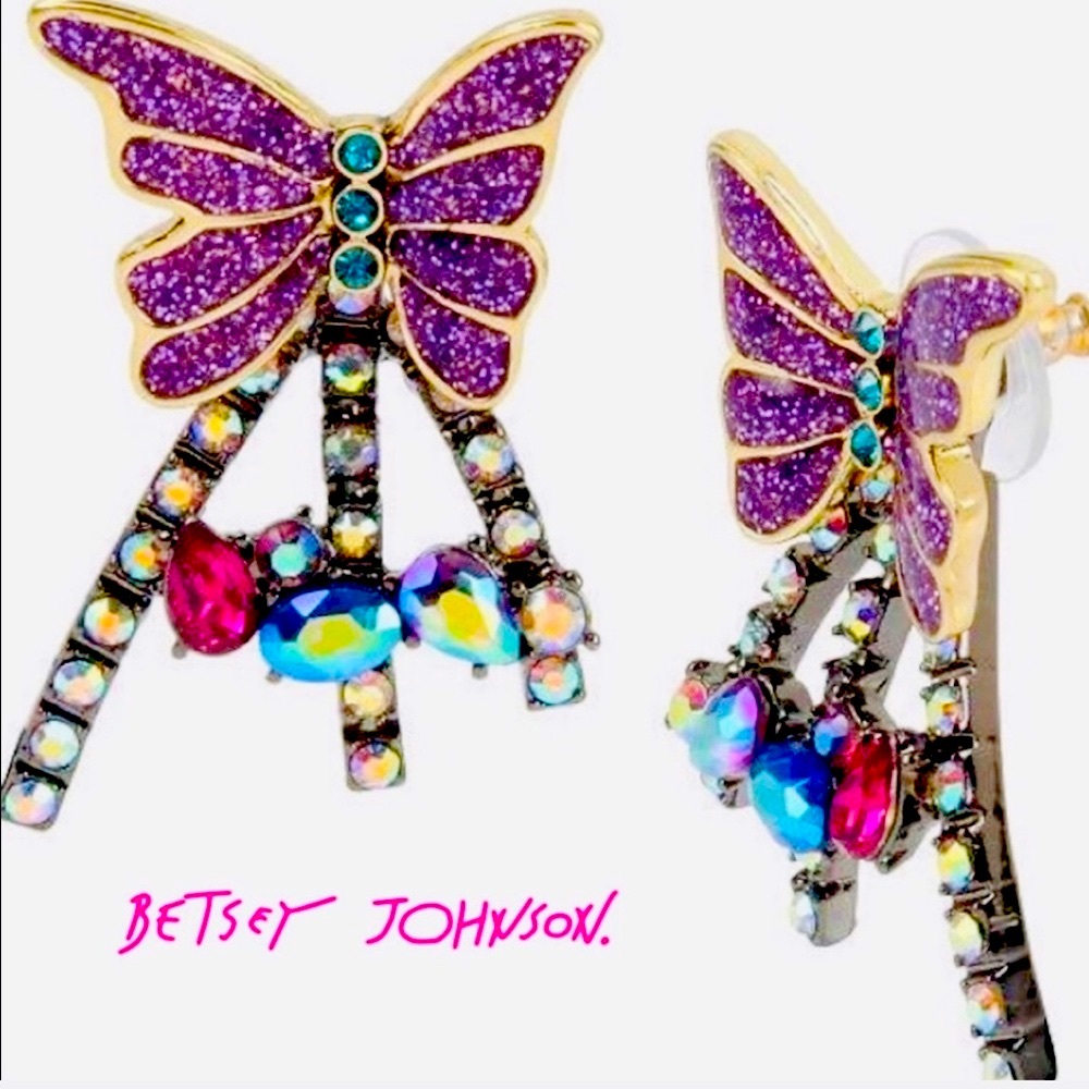 New 🦋Betsey Johnson Butterfly Earrings - Picture 1 of 9